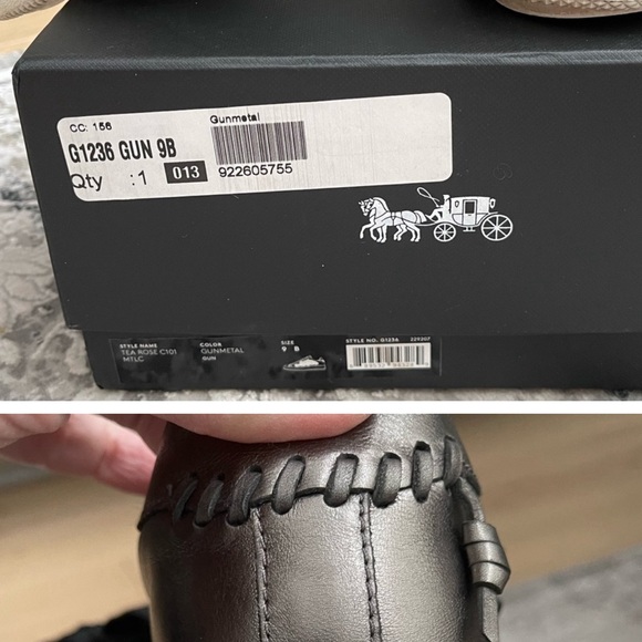 Coach Tea Rose sneakers in Gunmetal size 9. - Picture 4 of 5